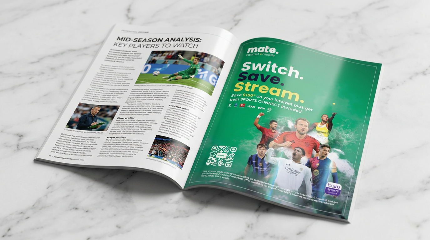 Mate x beIN campaign layout