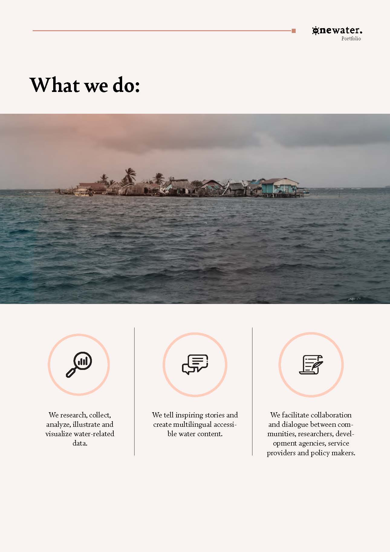Onewater portfolio page