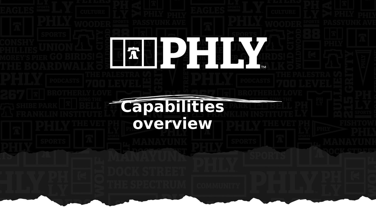 PHLY (Philadelphia) capabilities deck cover